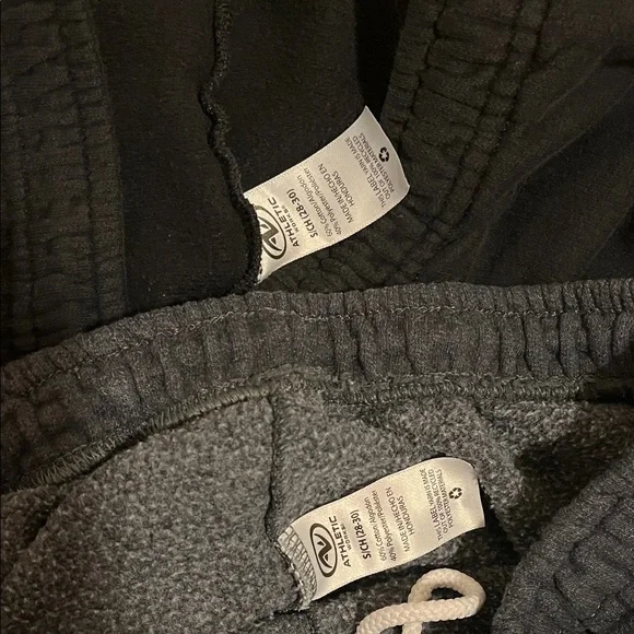 Athletic Works Men’s Black and Dark Gray Joggers - Picture 2 of 2